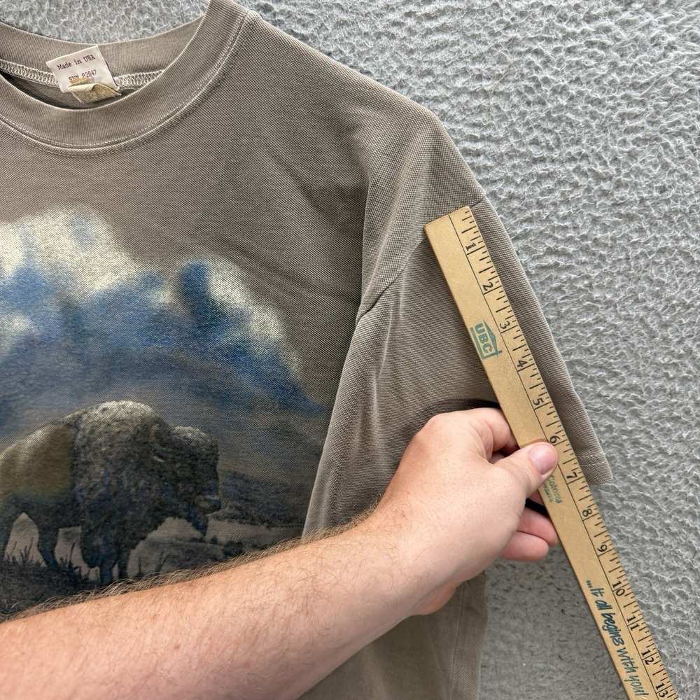 Vintage Art Unlimited Shirt Adult Medium Tan Crewneck Nature Grunge Faded 90s - Picture 5 of 12